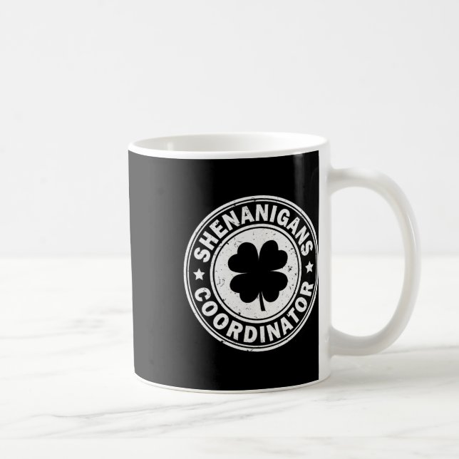 Shenanigans-Koordinator St. Patricks Day Shamrock  Kaffeetasse (Rechts)