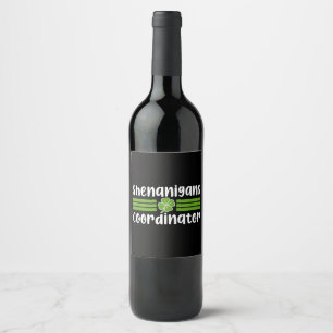 Shenanigans-Koordinator St. Patrick's Day Weinetikett