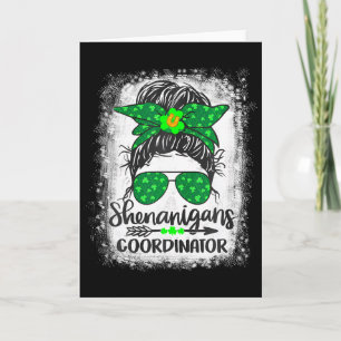 Shenanigans-Koordinator Unordentlicher Bun St. Pat Karte