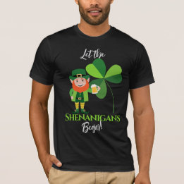 Shenanigans Leprechaun Kleeblatt St Patrick's Day T-Shirt