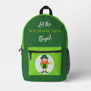 Shenanigans Leprechaun St Patrick’s Day Bedruckter Rucksack