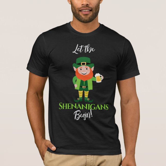Shenanigans Leprechaun St Patrick's Day T-Shirt (Vorderseite)