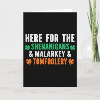 Shenanigans Malarkey And Tomfoolery Funny St Patri Karte