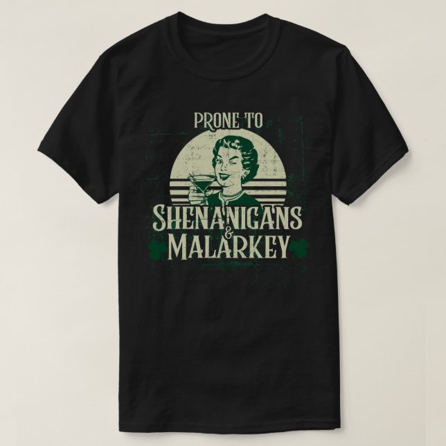 Shenanigans Malarkey Funny Womens St Patricks Day T-Shirt (Design vorne)