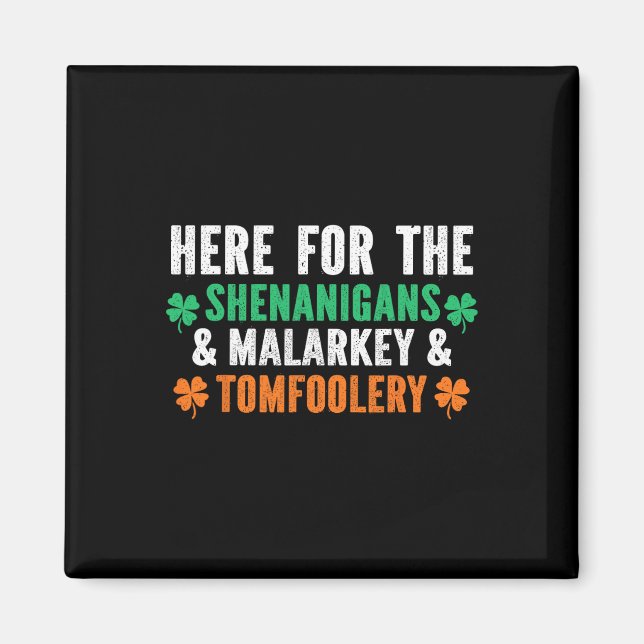 Shenanigans Malarkey Und Tomfoolery Lustiger St. P Magnet (Vorne)