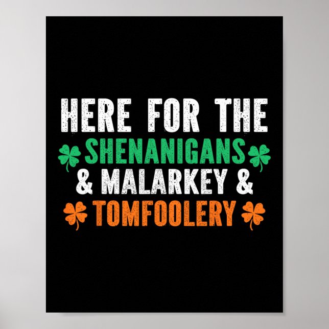 Shenanigans Malarkey Und Tomfoolery Lustiger St. P Poster (Vorne)