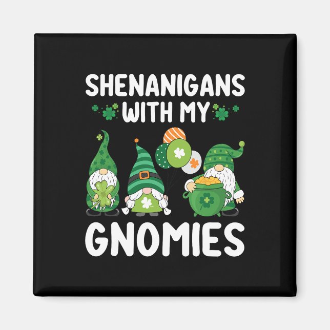 Shenanigans mit meinen Gnomies Frohen St. Patrick' Magnet (Vorne)