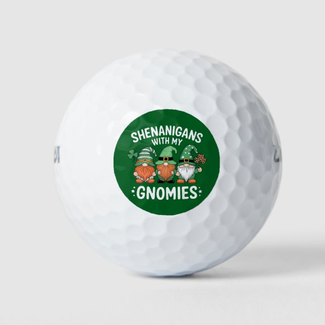 Shenanigans mit meinen Gnomies St Patrick's Day Ir Golfball (Vorderseite)