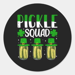 Shenanigans Pickle Squad St Patricks Day Matching Runder Aufkleber