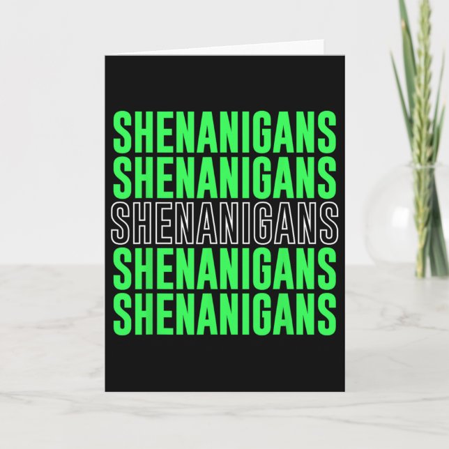Shenanigans Saint Patrick's Day St. Patricks Day  Karte (Vorderseite)