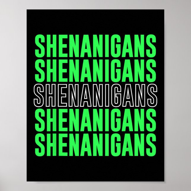 Shenanigans Saint Patricks Tag St. Pattys Tag  Poster (Vorne)