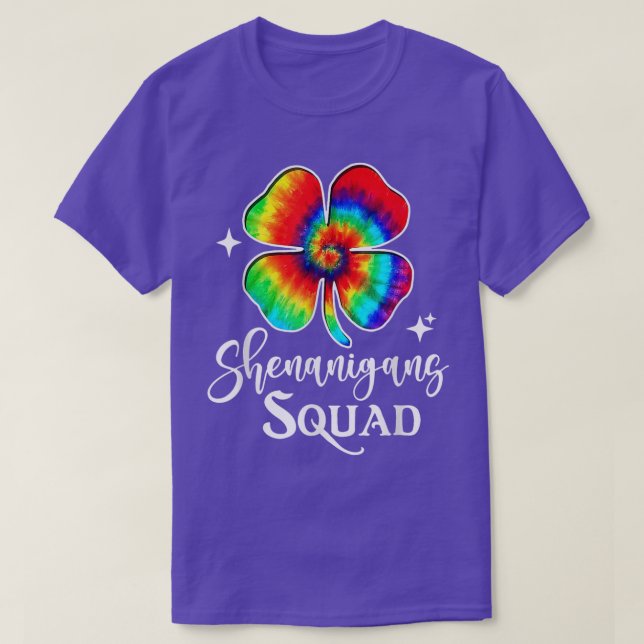Shenanigans Squad Funny Irish Gefärbte Krawatte St T-Shirt (Design vorne)