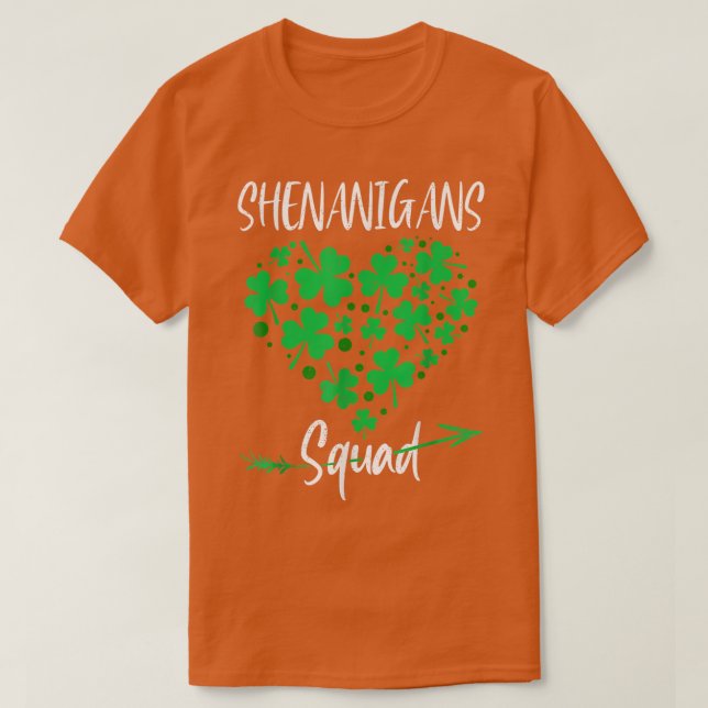 Shenanigans Squad Funny St Patricks Day Kleeblatt  T-Shirt (Design vorne)