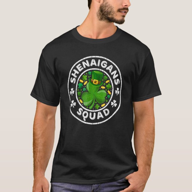 Shenanigans Squad Funny St Patrick's Day Matching  T-Shirt (Vorderseite)