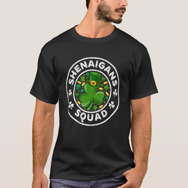 Shenanigans Squad Funny St Patrick's Day Matching  T-Shirt (Vorderseite)