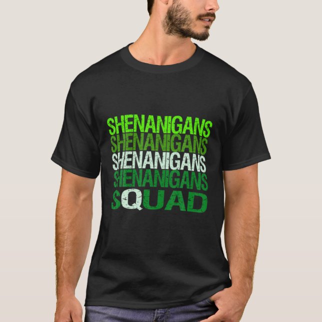 Shenanigans Squad Funny St. Patrick's Day Matching T-Shirt (Vorderseite)