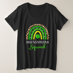 Shenanigans Squad Funny St Patricks Day Rainbow Große Größe T-Shirt