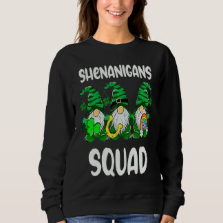 Shenanigans Squad Gnomes St Patrick's Day Men Wome Sweatshirt