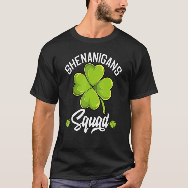 Shenanigans Squad Happy St Patricks Lucky Irish Wo T-Shirt (Vorderseite)