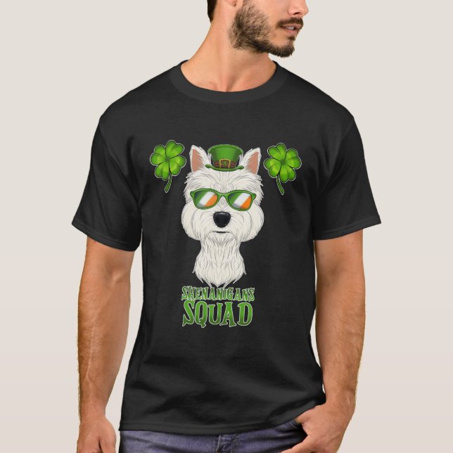 Shenanigans Squad I St Patricks Day West Highland T-Shirt (Vorderseite)