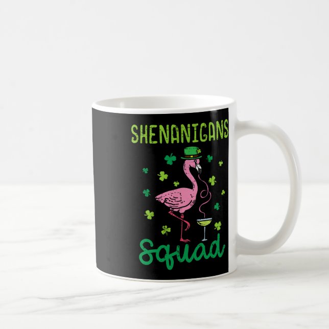 Shenanigans Squad Irischer Flamingo St Patricks Ta Kaffeetasse (Rechts)
