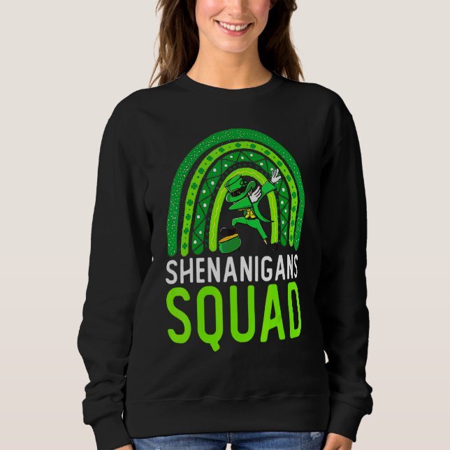 Shenanigans Squad Irish Funny Saint Patrick's Day Sweatshirt (Vorderseite)