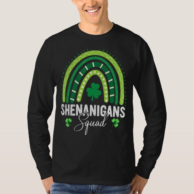 Shenanigans Squad Irish Funny St Patrick S Day T-Shirt (Vorderseite)