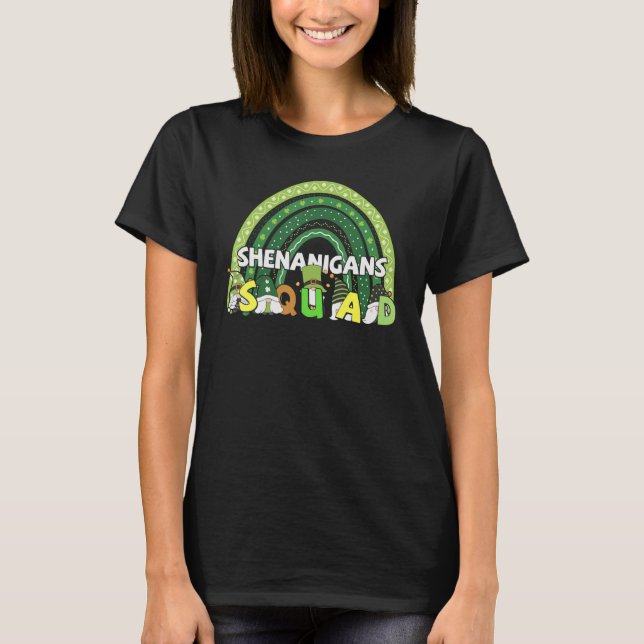 Shenanigans squad irish gnomes rainbow st patrick' T-Shirt (Vorderseite)