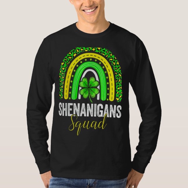 Shenanigans Squad Irish Rainbow St Patrick's Day T-Shirt (Vorderseite)