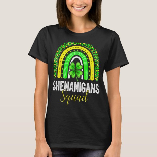 Shenanigans Squad Irish Rainbow St Patrick's Day T-Shirt (Vorderseite)