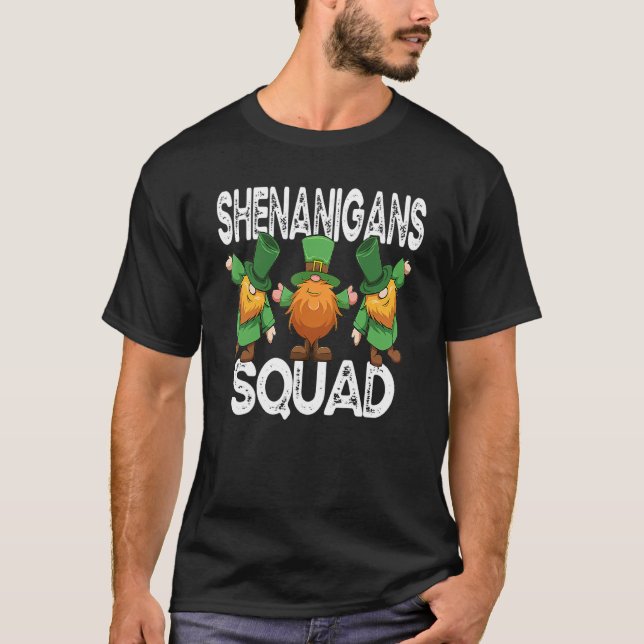 Shenanigans Squad Irish St Patricks Day Gnomes Sha T-Shirt (Vorderseite)