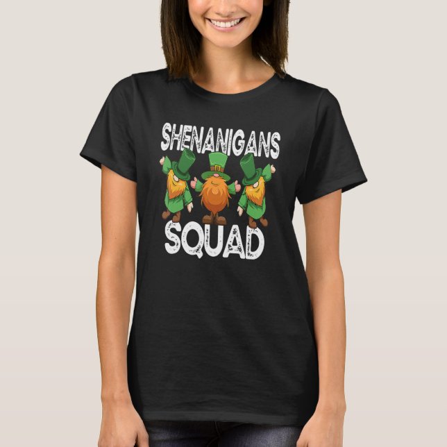 Shenanigans Squad Irish St Patricks Day Gnomes Sha T-Shirt (Vorderseite)
