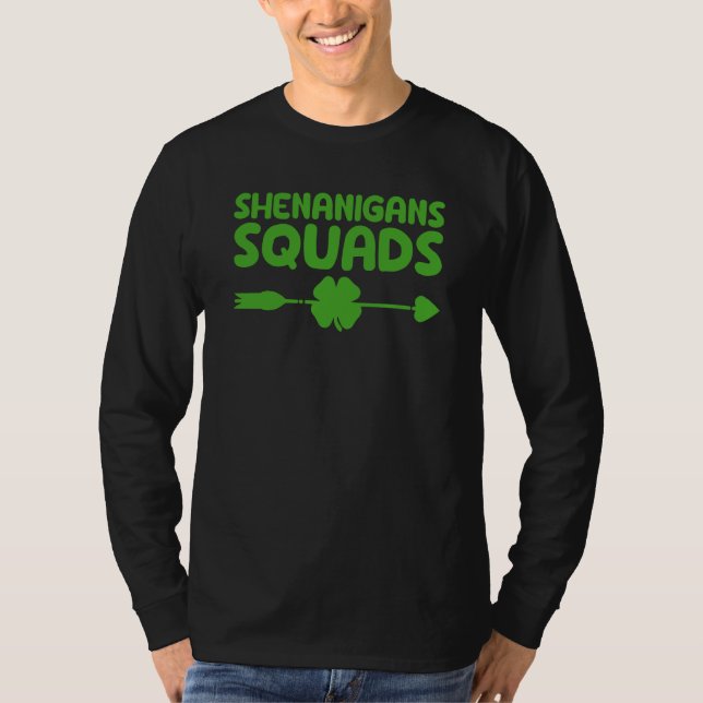 Shenanigans Squad Irish St Patricks Day Shamrock T-Shirt (Vorderseite)