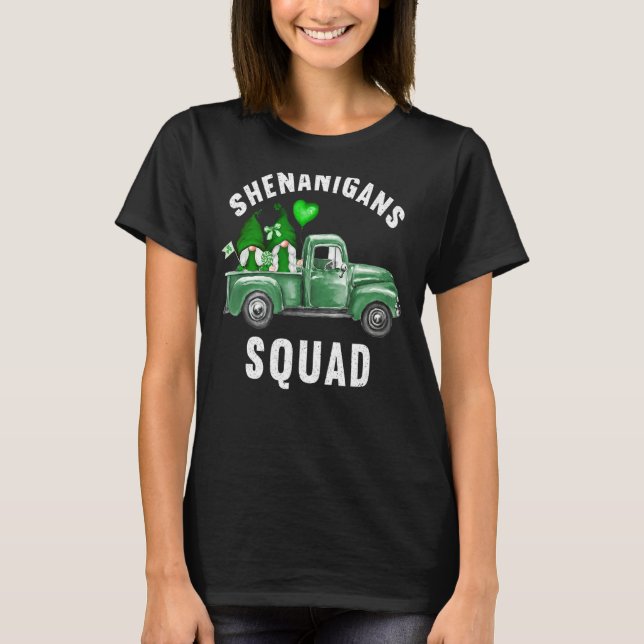 Shenanigans Squad Irish T-Shirt Funny Gnomes Saint (Vorderseite)