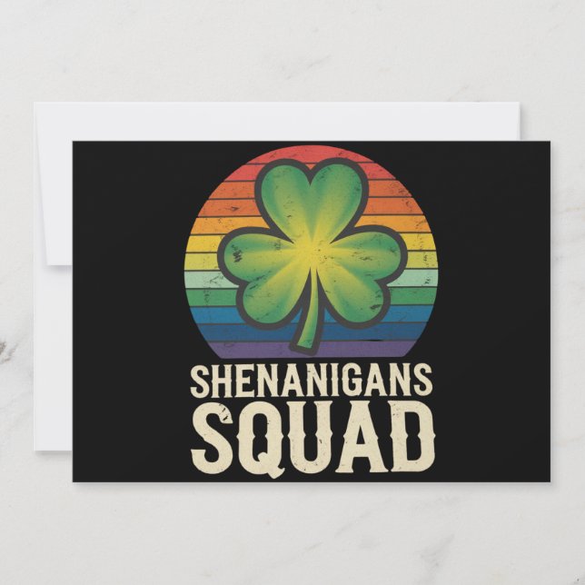 Shenanigans Squad Matching St Patricks Day Group Einladung (Vorderseite)
