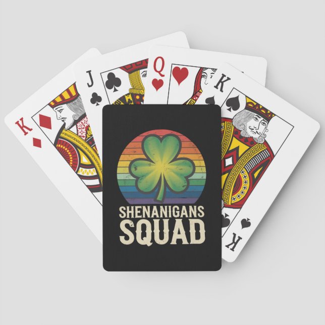 Shenanigans Squad Matching St Patricks Day Group Spielkarten (Rückseite)