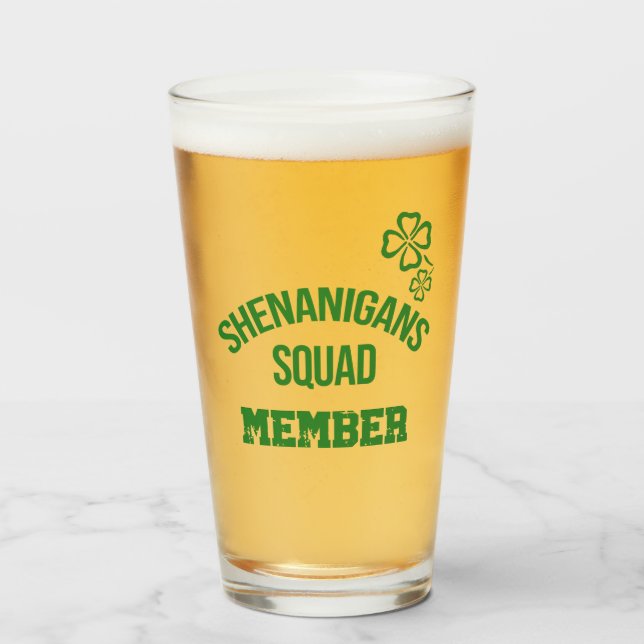 Shenanigans Squad Member Beer Glas (Vorne (Gefüllt))