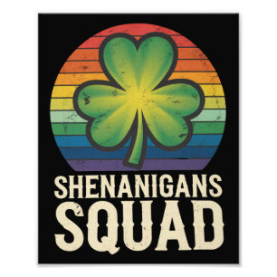 Shenanigans Squad passendes St. Patricks Day Grupp Fotodruck