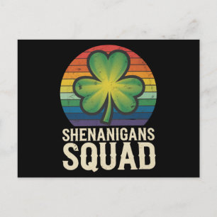Shenanigans Squad passendes St. Patricks Day Grupp Postkarte