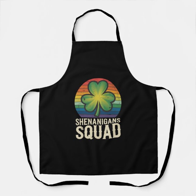 Shenanigans Squad passendes St. Patricks Day Grupp Schürze (Vorderseite)