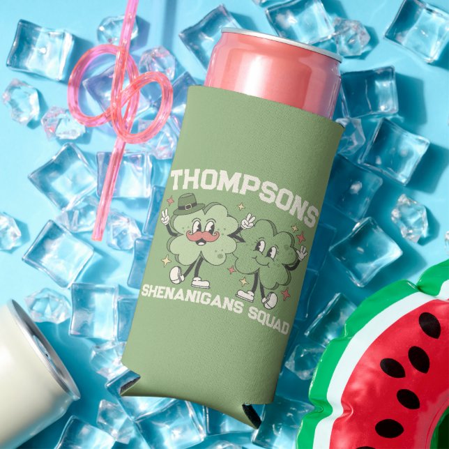 Shenanigans Squad Retro Custom St. Patrick's Day Selters Dosenkühler (In Situ Sommer)