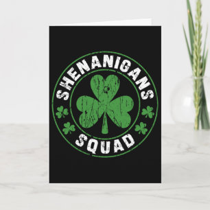 Shenanigans Squad Shamrocks Irischer Lustiger St. Karte