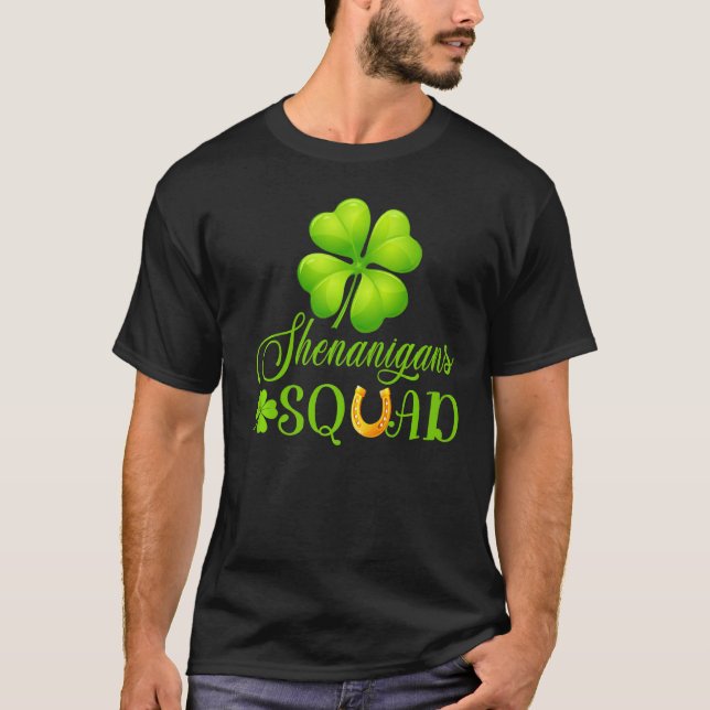 Shenanigans Squad St Patrick S Day Kleeblatt Clove T-Shirt (Vorderseite)