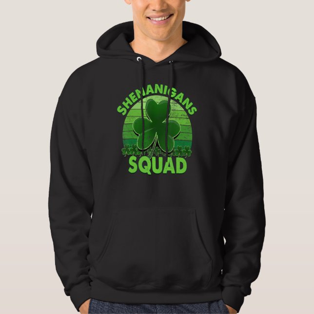 Shenanigans Squad St Patricks Day Funny Matching V Hoodie (Vorderseite)