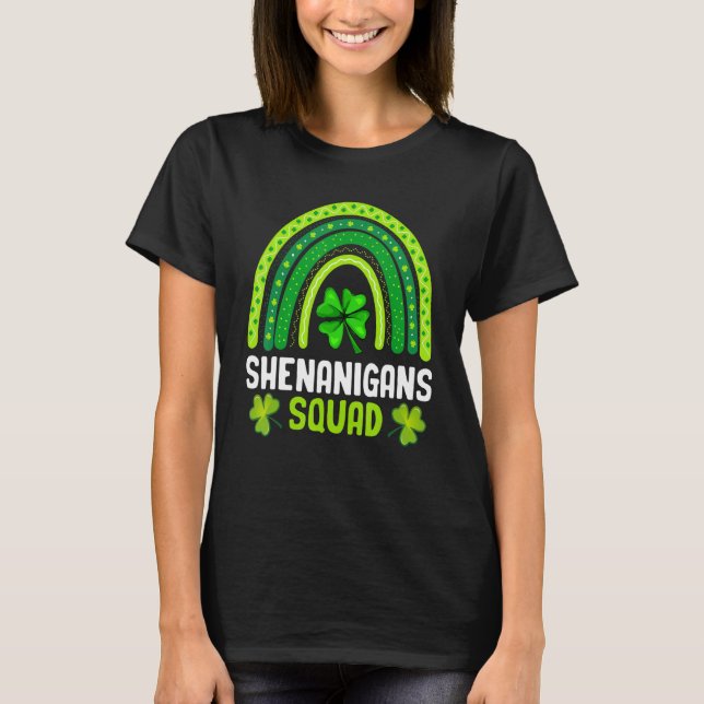 Shenanigans Squad St Patrick's Day Gifts Rainbow S T-Shirt (Vorderseite)