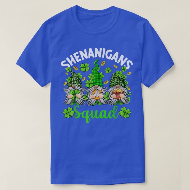 Shenanigans Squad St Patricks Day Gnome Green Iris T-Shirt (Design vorne)