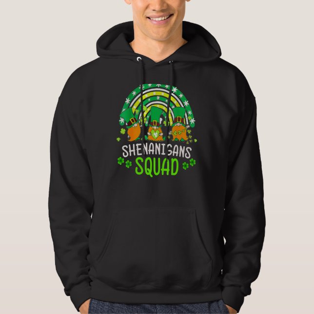 Shenanigans Squad St Patricks Day Gnomes Green Pro Hoodie (Vorderseite)