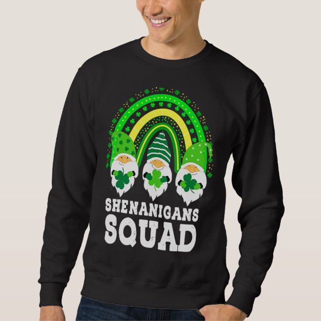 Shenanigans Squad St Patricks Day Gnomes Green Pro Sweatshirt (Vorderseite)
