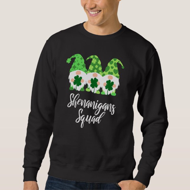 Shenanigans Squad St Patricks Day Gnomes Green Pro Sweatshirt (Vorderseite)