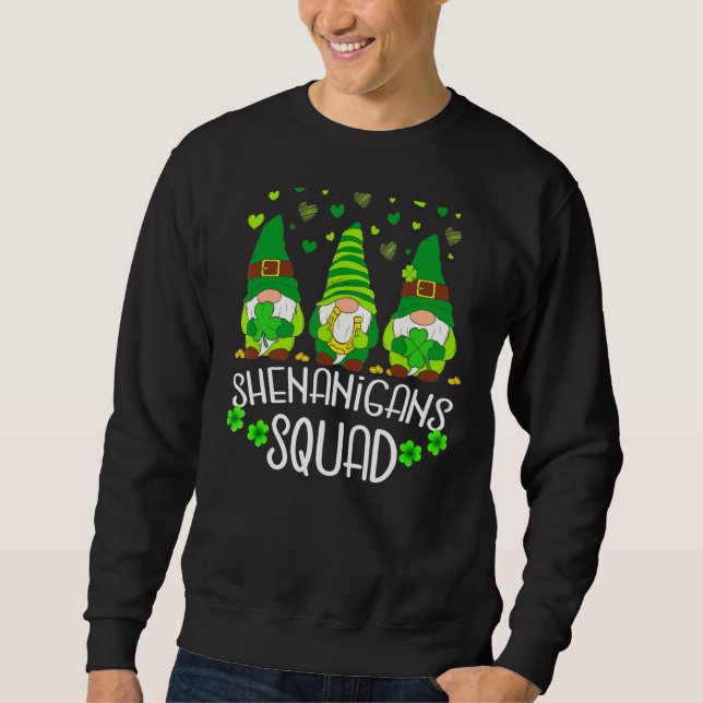 Shenanigans Squad St Patricks Day Gnomes Green Pro Sweatshirt (Vorderseite)